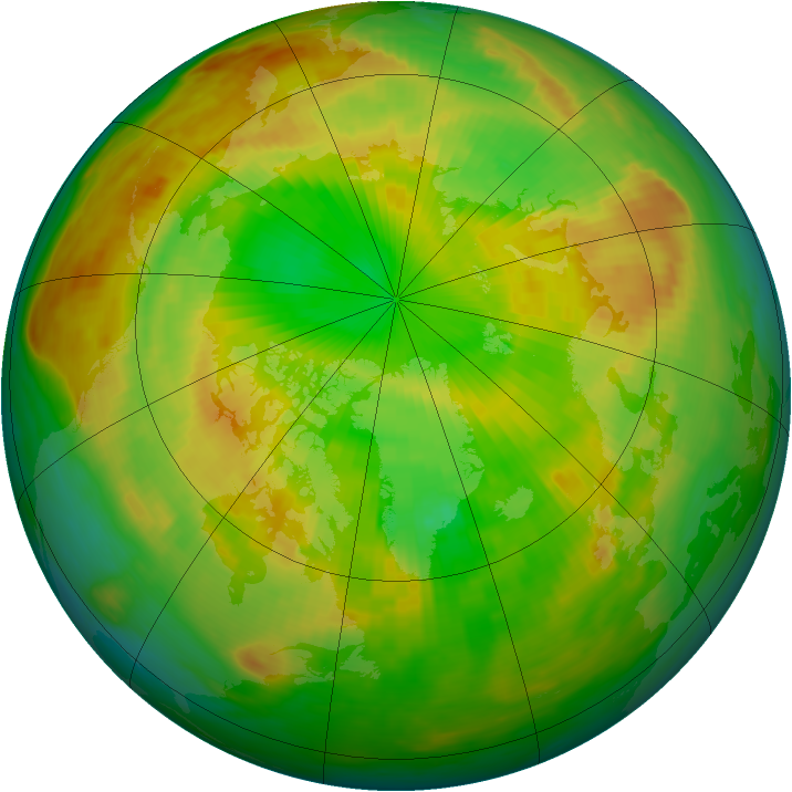 Arctic ozone map for 06 June 1985
